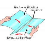 2枚の下敷きを使った簡単な実験（海溝型地震）