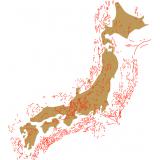 日本列島の活断層分布図