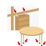 家具類の転倒・落下・移動防止方法
