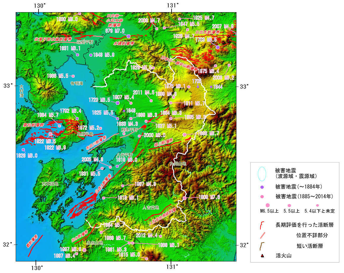 熊本県の地震活動の特徴